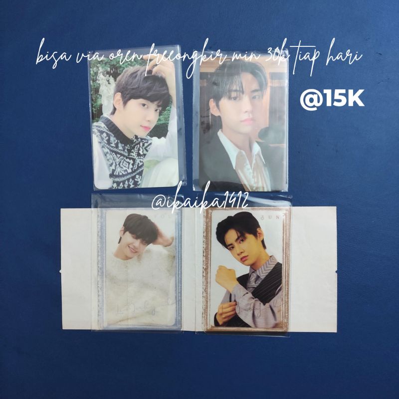 Photocard dan Pritilan Album Official S.O.L Lee Jinhyuk LJH Pure dan Gold