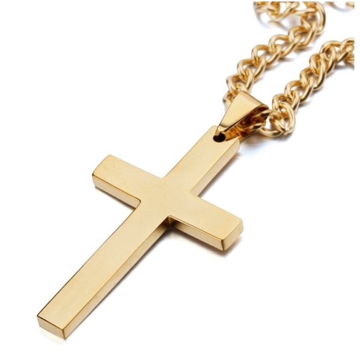 Simple Single Cross Necklace Pendant Jewelry Christian Necklace