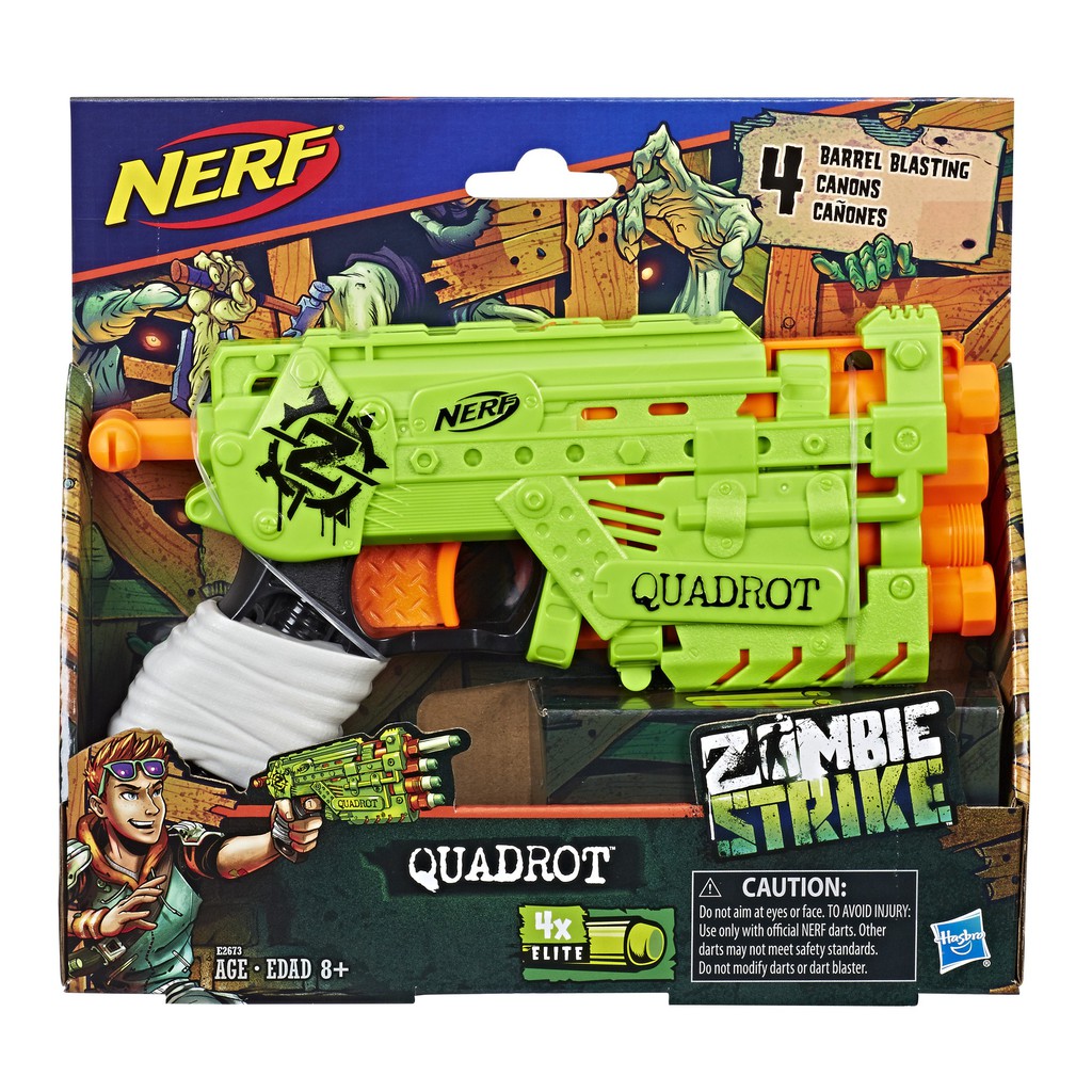 NERF Zombie Strike Quadrot Blaster