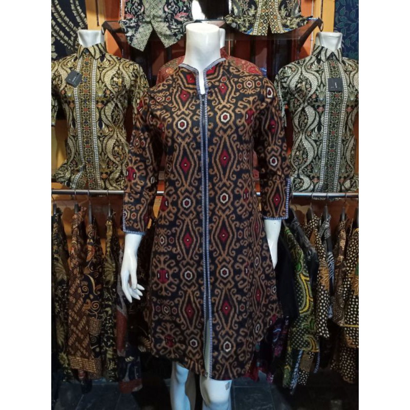 SIZE M L XL TUNIK BATIK ATASAN WANITA BATIK BAJU KANTOR