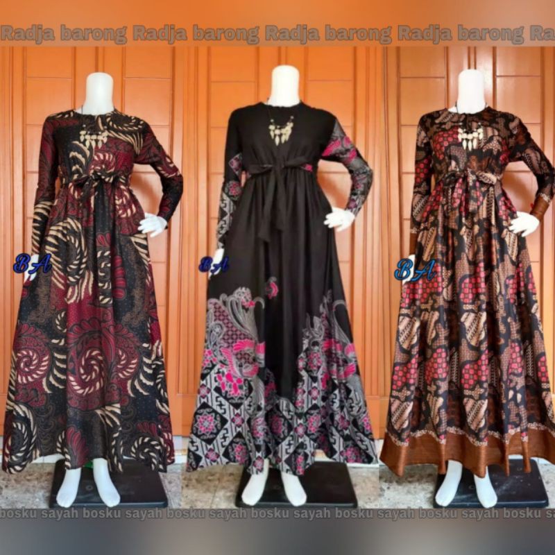  GAMIS  BATIK  SRIWEDARI MAXI BUMIL BUSUI KATUN SOGAN ALLSIZE DAN JUMBO Shopee  Indonesia