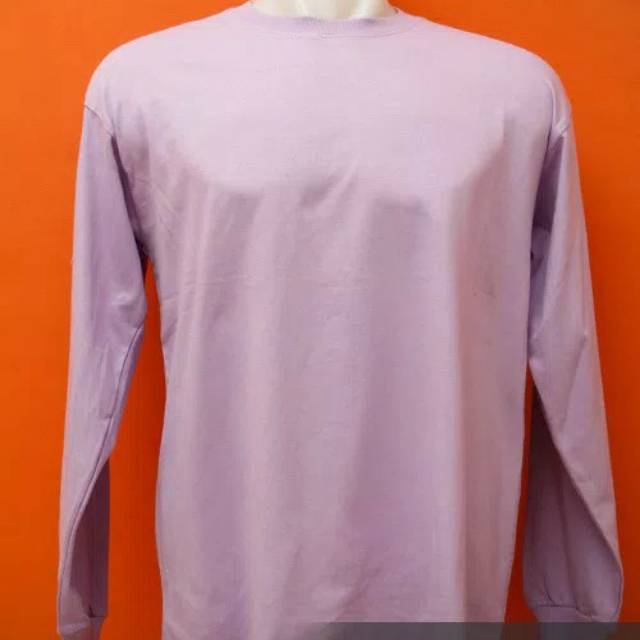 kaos polos lengan panjang manset warna ungu /purple