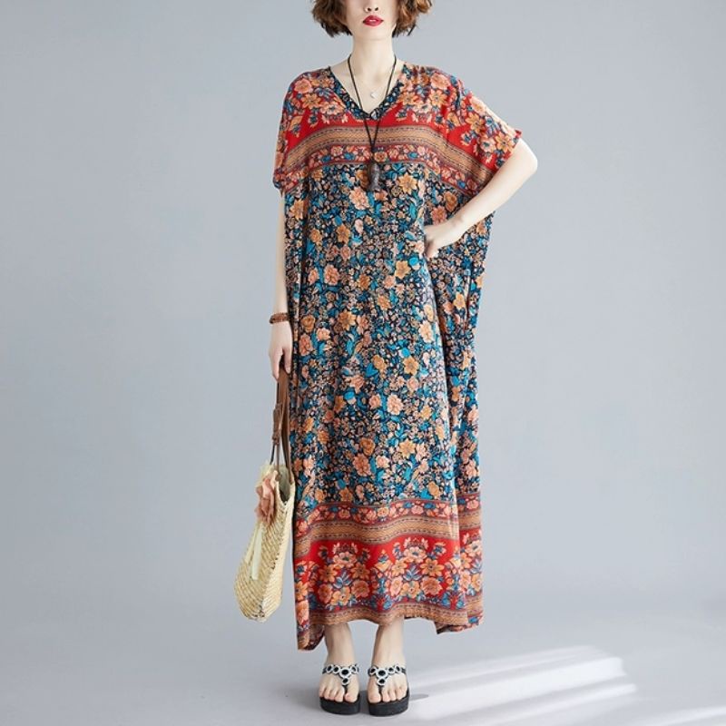 MDLV ~ 91002 Homewear Maxi Dress Maxi Oversize Dress Bigsize Dress Batik Fashion Import