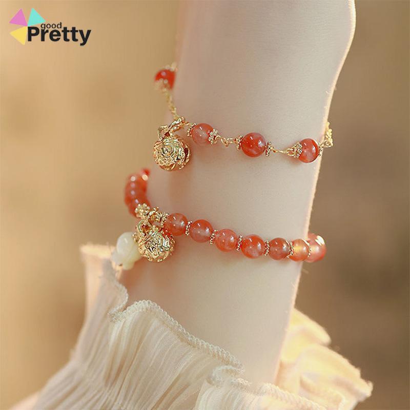 Niche desain pacar gaya country gold bell pendant gelang gelang hadiah khusus - PD