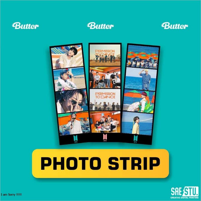 Photostrip BTS Butter Foto strip freebies custom