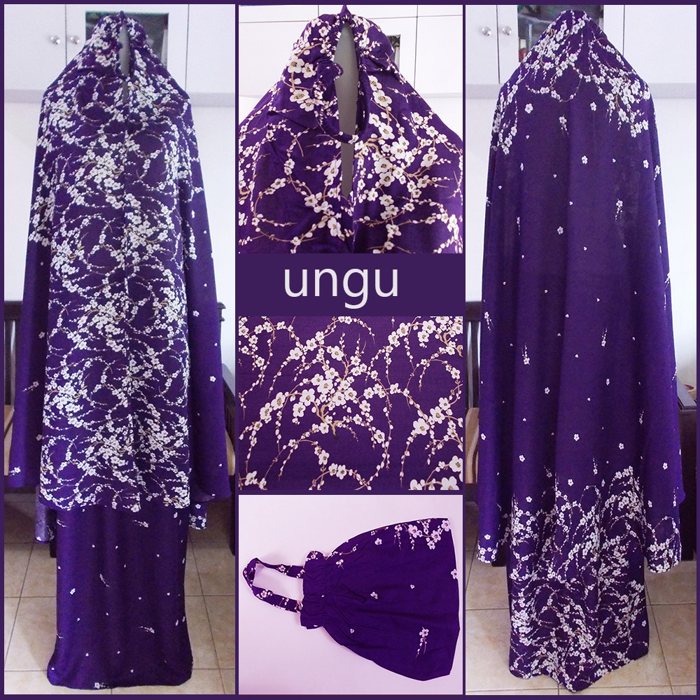 Mukena bali motif batik bunga kecil