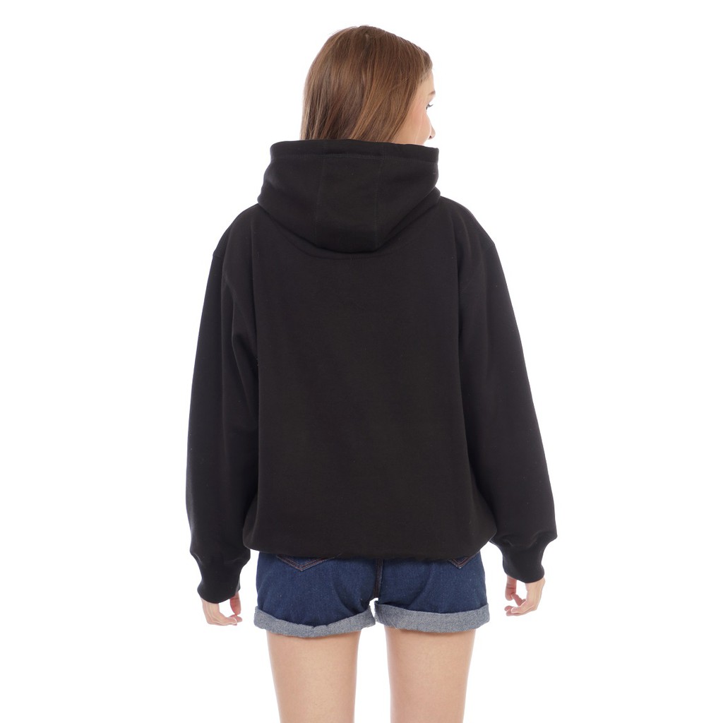 Cottonology Sweater Hoodie Wanita Becka Hitam-3