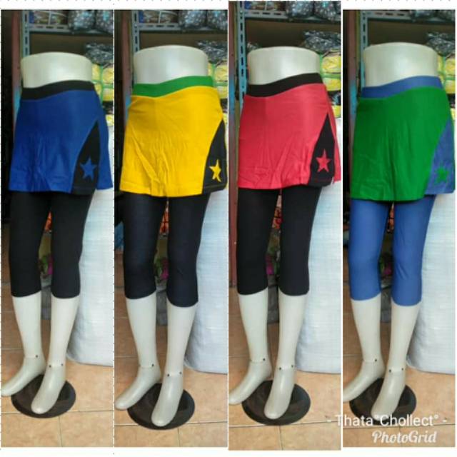 celana rok bintang 3 4 leging olahraga senam erobic celana rok bintang 3 4 leging olahraga senam erobic