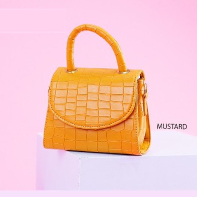 KH MIZU CROCO HANDLE + SELEMPANG BAG Tas Selempang Wanita SHOULDER BAG MIZU-MUSTRAD