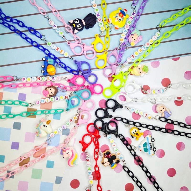 STRAP MASK NAMA | STRAP MASK KARAKTER | TALI MASKER NAMA DAN KARAKTER | strap mask anak | tali maske