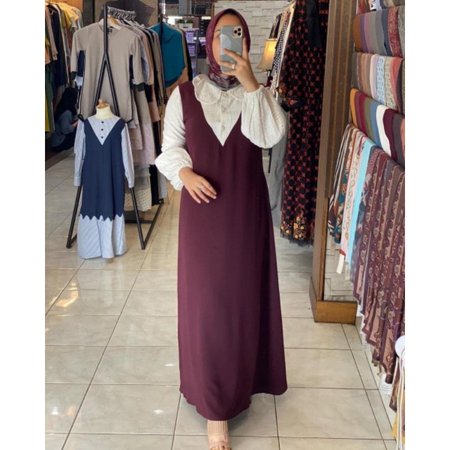 FATIMA DRESS BY CUT MADYNA MAROON