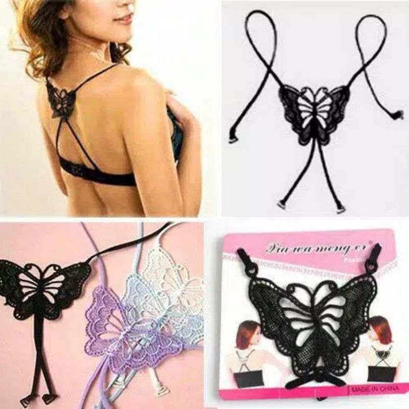 Tali BH Kupu kupu Tali Bra Motif Warna