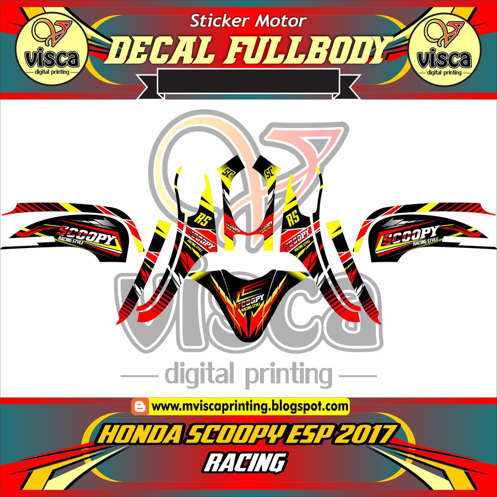 decal SCOOPY decal SCOOPY  decal  SCOOPY full body HONDA SCOOPY 2017 RACING