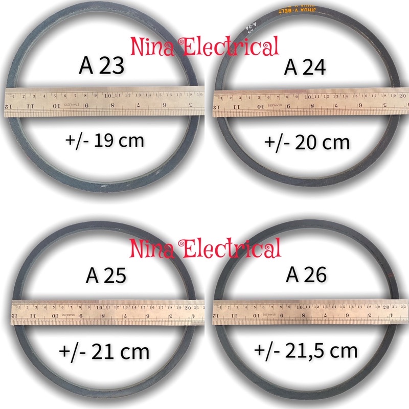 Van Belt Mesin Cuci Tipe A19-A34 / A23,5-A33,5 /KARET BELT MESIN CUCI