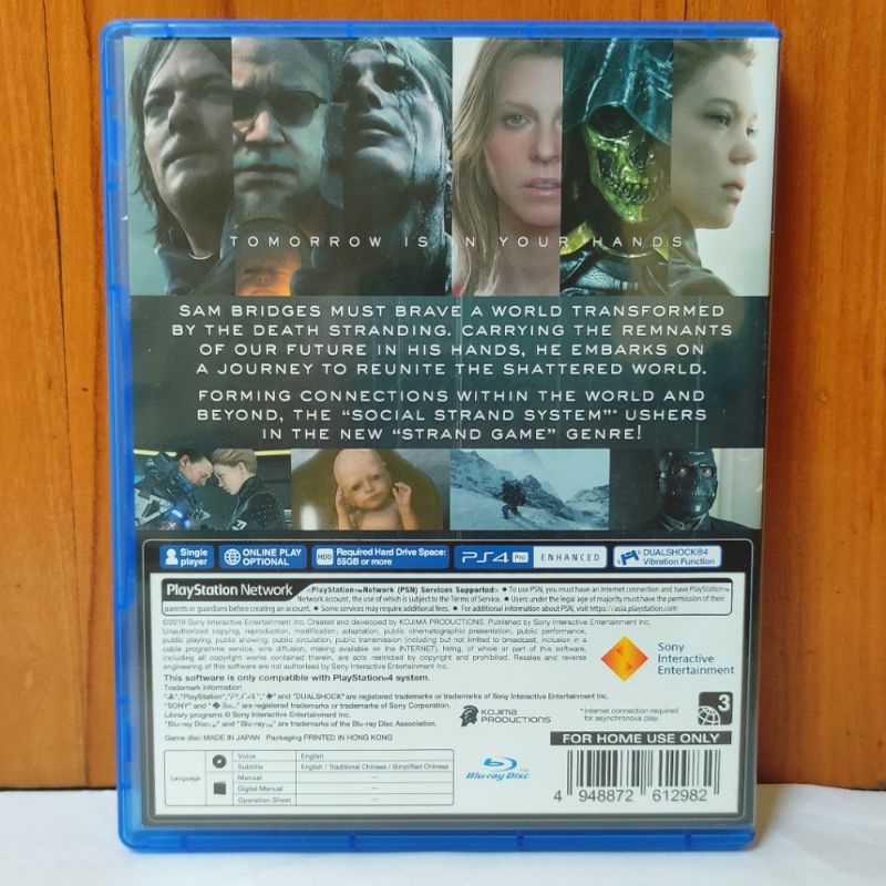 CD PS4 Death Stranding Kaset Deathstranding Playstation PS 4 5 Deat Strandings CD BD Game Games DS Kojima Norman Ps4 PS5 Reg 3 Region Asia