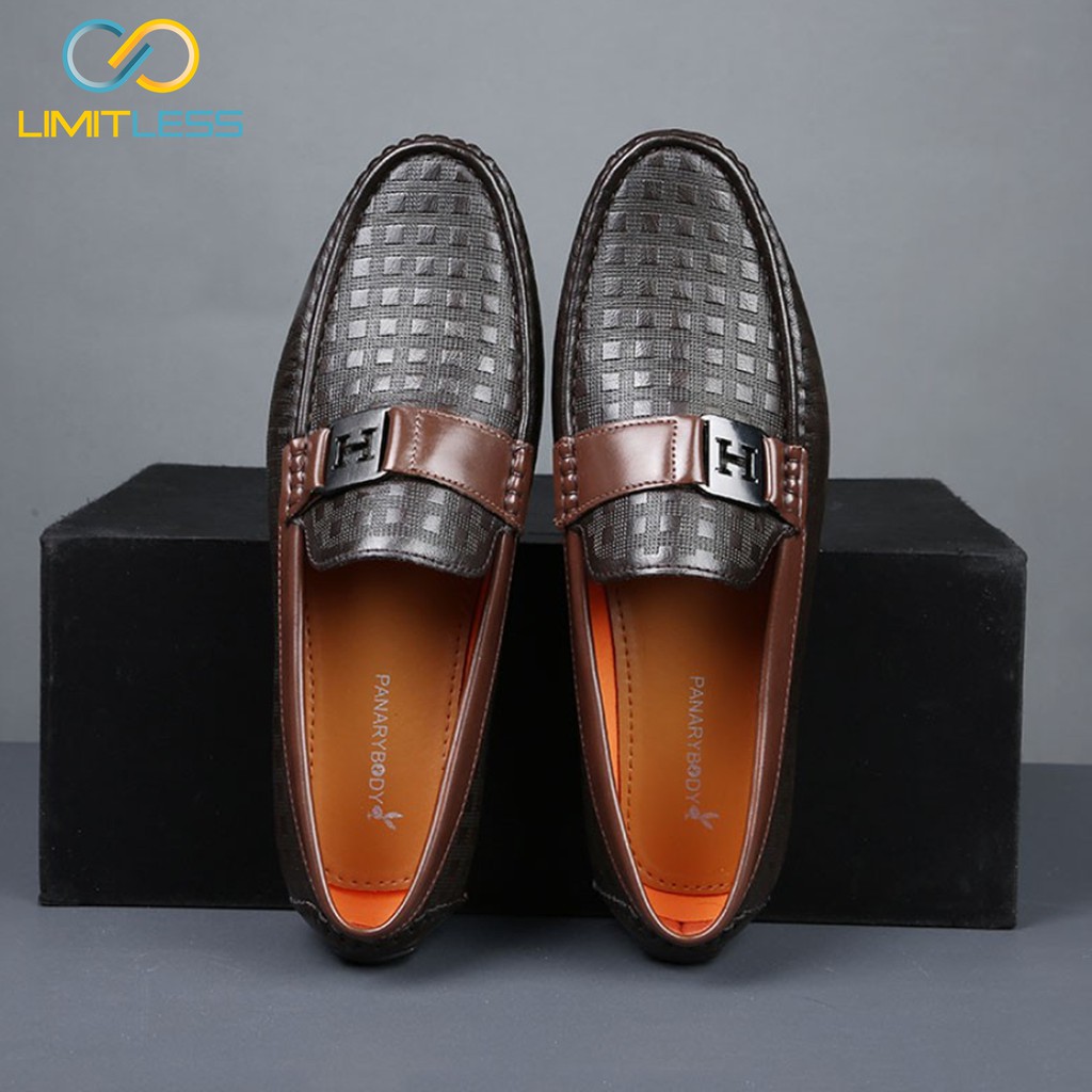 Sepatu Pria Loafers Kulit Motif Premium Import Korea Sepatu Pria Formal