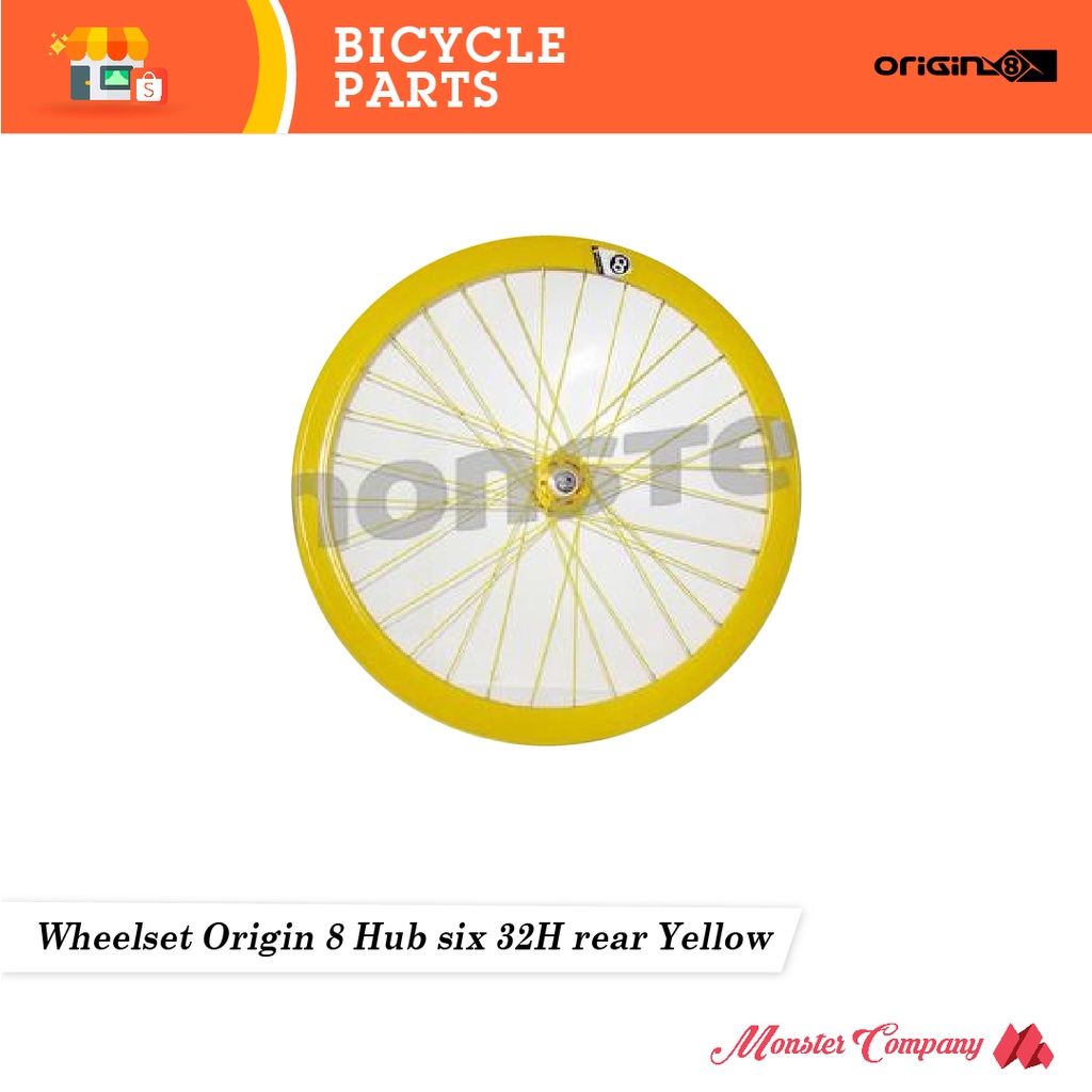 Set Wheelset S1X 20-406 Hub Novatec 28/20H Front74 Shimano 10S Yellow