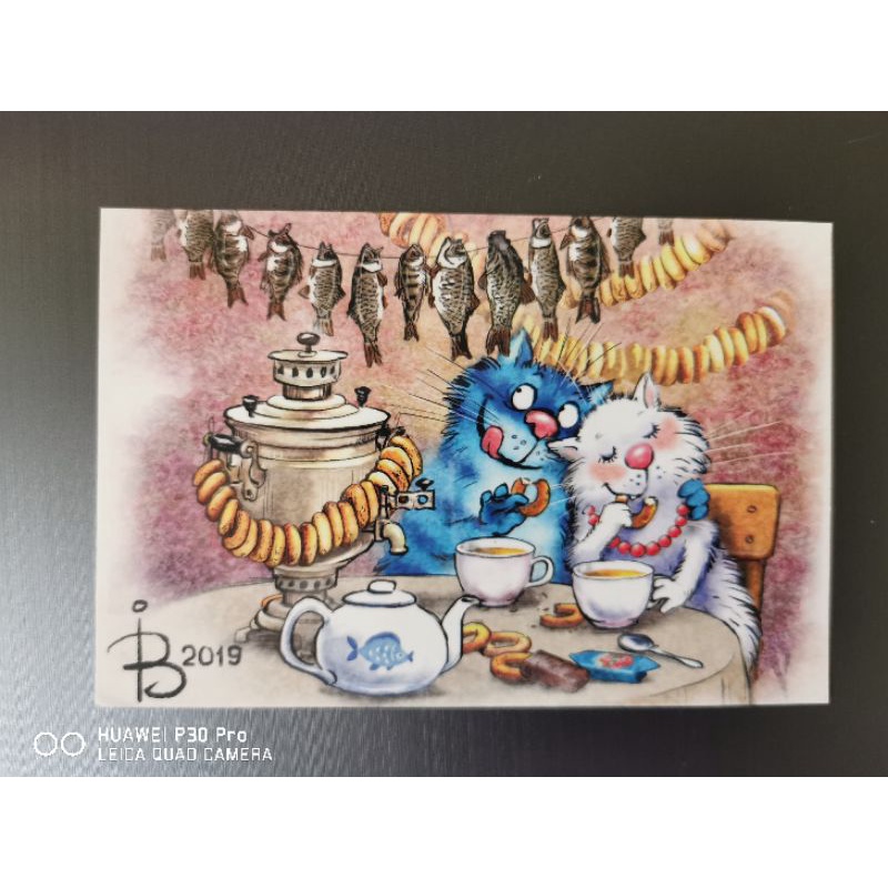 

kartu pos bluecat/bluecat postcard