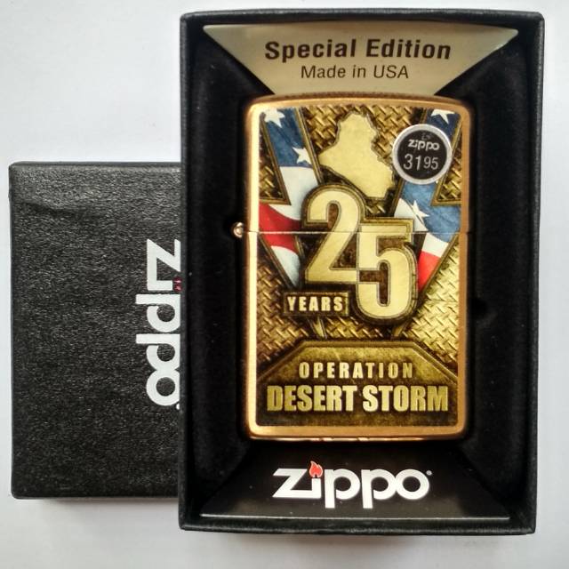 Jual Zippo Original 25th Anniversary OP Desert Storm 29177 Indonesia