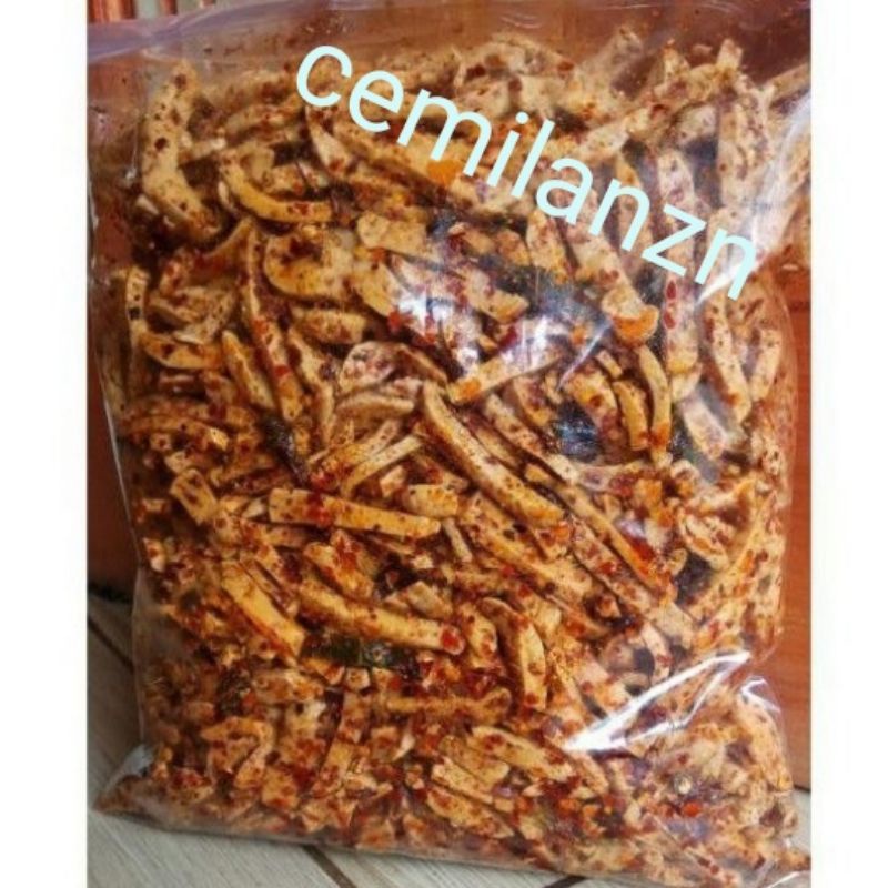 

Basreng pedas daun jeruk / baso goreng basreng pedas 1kg bumbu cabe asli