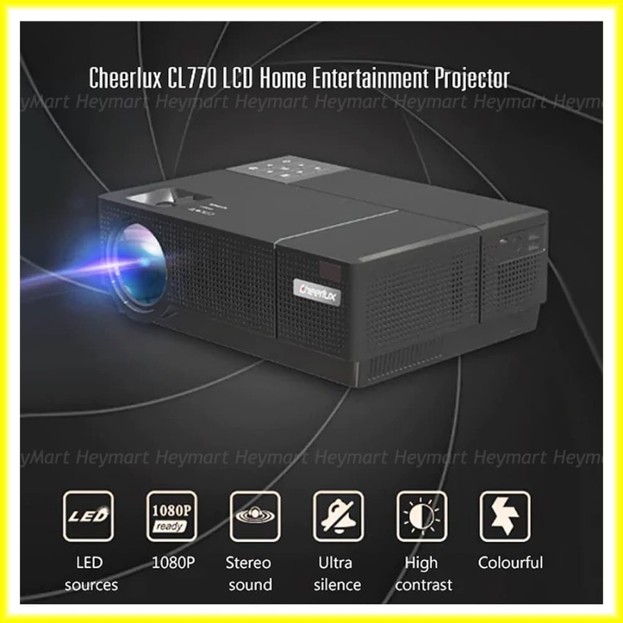 CHEERLUX CL770 Android Projector 1080P Native Full HD - 4000 Lumens