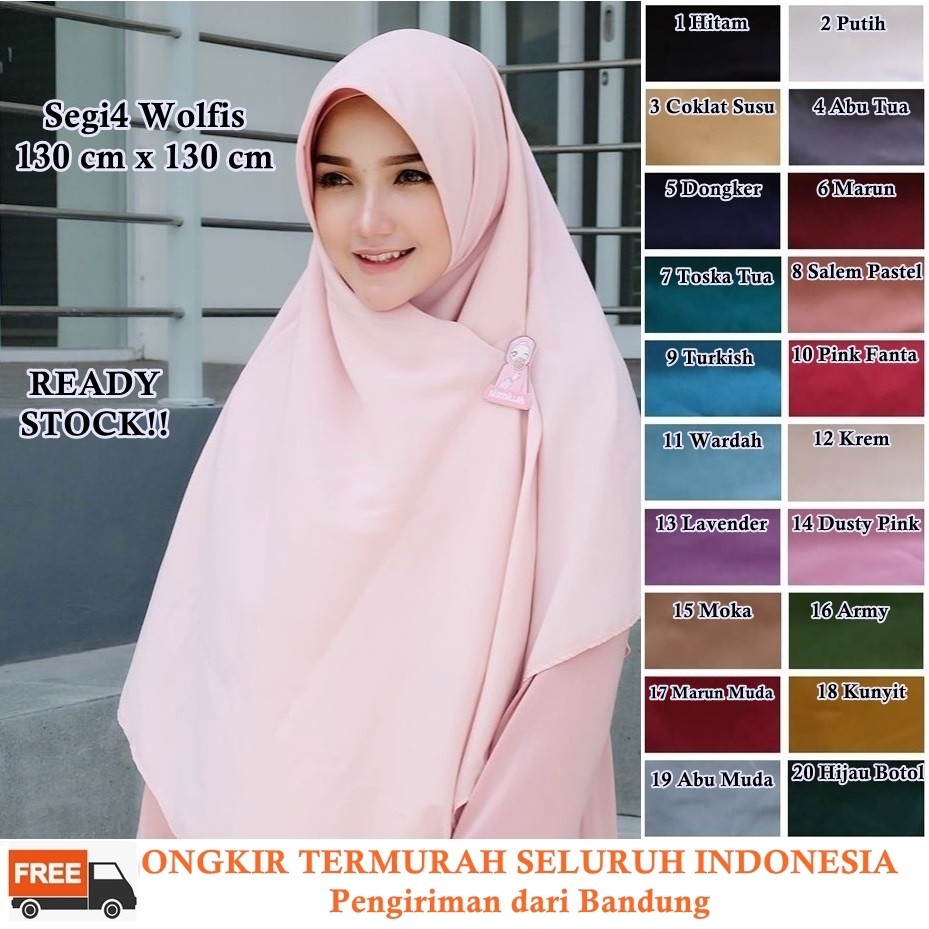 Jilbab Segi Empat Jumbo Terbaru