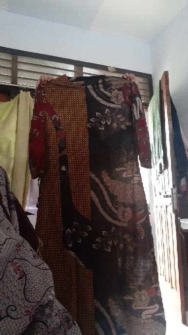 Gamis Batik Modern Murah Katun Halus Kombinasi Truntum, Ori Abiqiya Store Pekalongan Big Size Jumbo