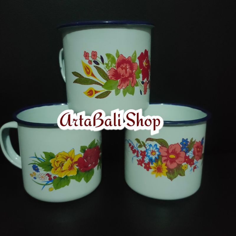 Gelas Kopi Jadul/ Gelas Enamel/ Cangkir Enamel