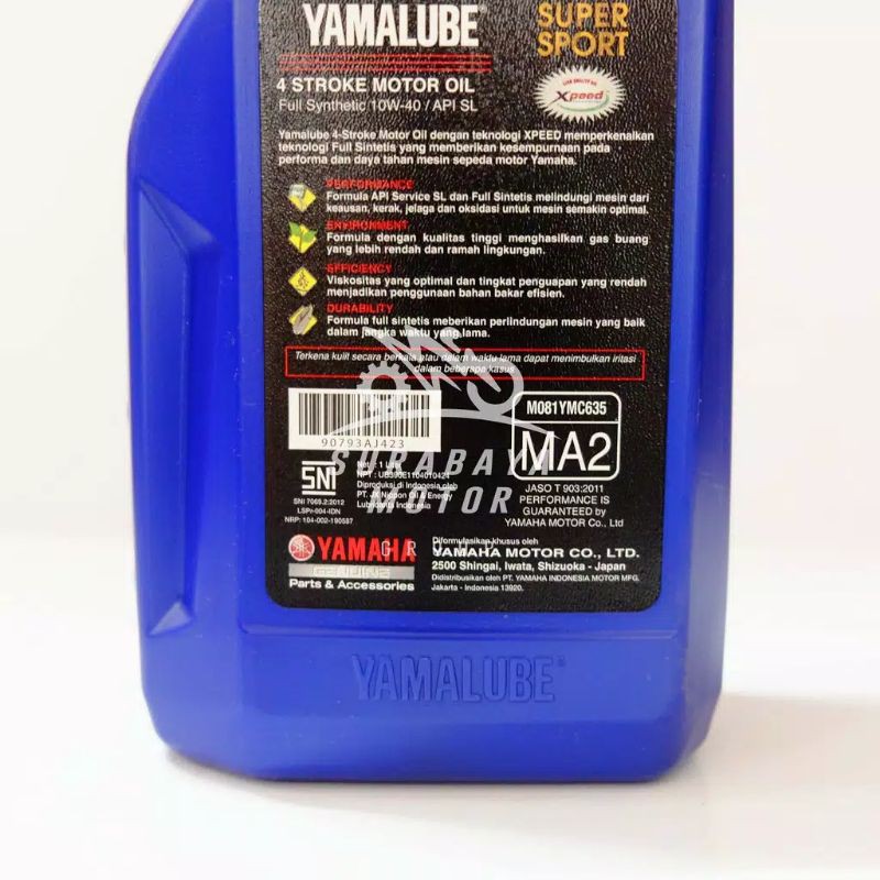 Oli Yamalube Super Sport 1L Original FULL SYNTHETIC