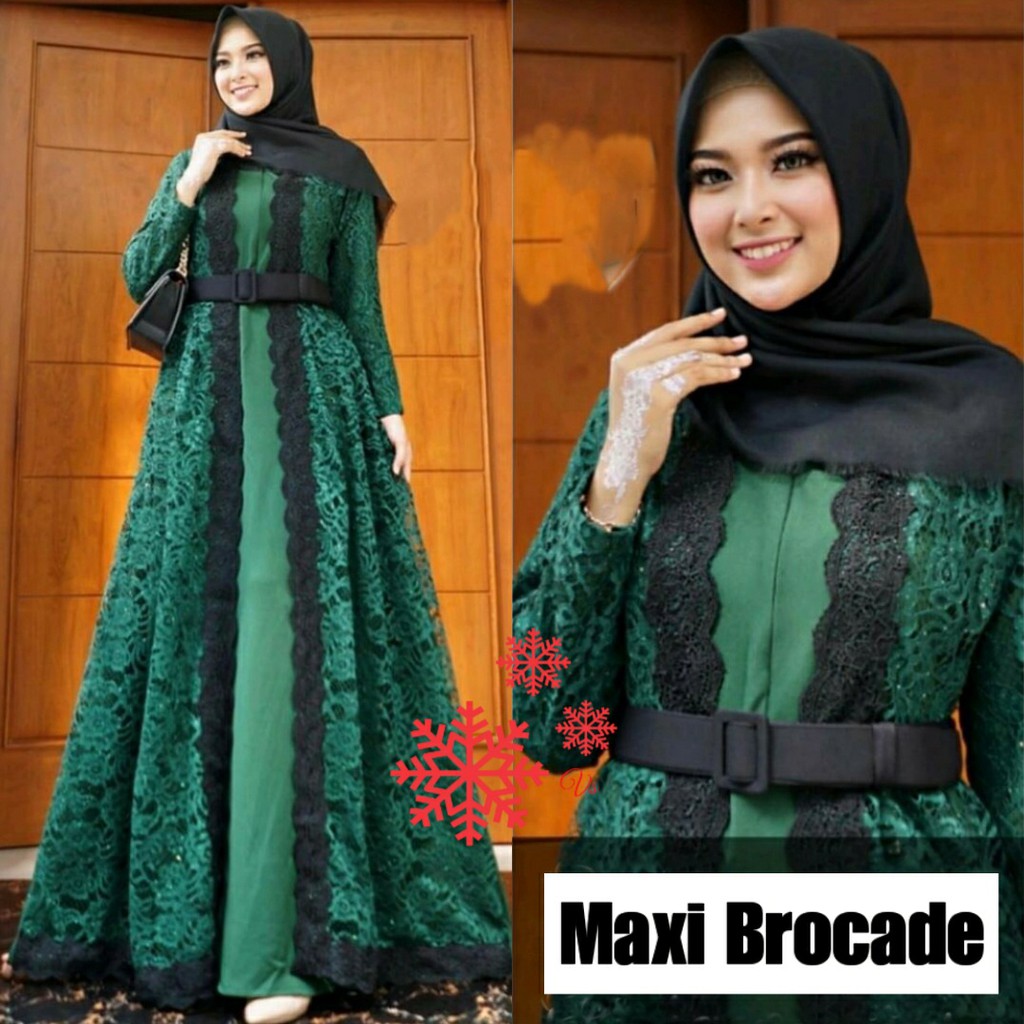 MX BROCADE Busana muslim wanita Baju Dress muslim wanita modis