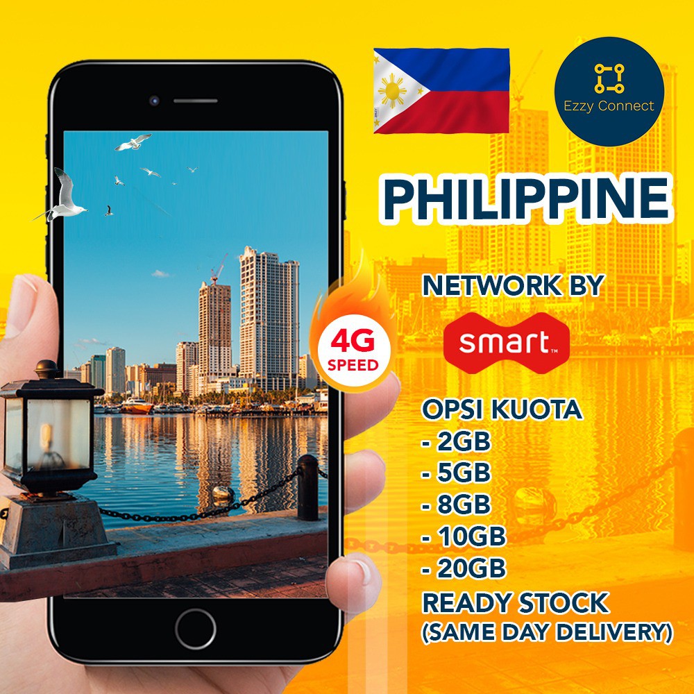 2GB/5GB/8GB/10GB PHILIPPINE 4G+ UNLIMITED Travel Simcard By SMART, PHILIPPINE Sim