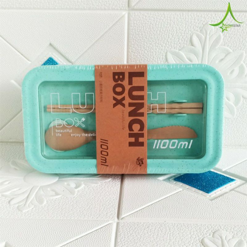 Kotak Makan Transparant Lunch Box Bento Box 1100ml BPA FREE