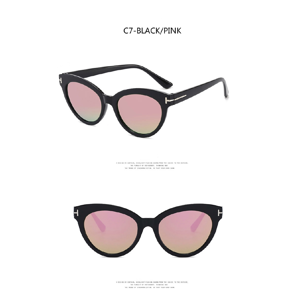 European and American retro trend ins men and women street shooting cat eye sunglasses