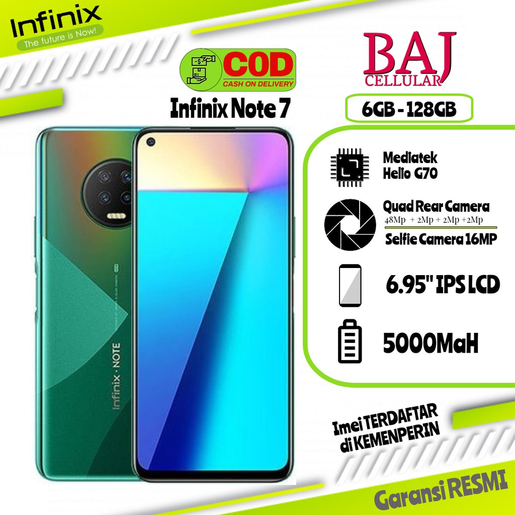 Infinix Note 7 Ram 6/128GB - Garansi Resmi 1 Tahun | Shopee Indonesia
