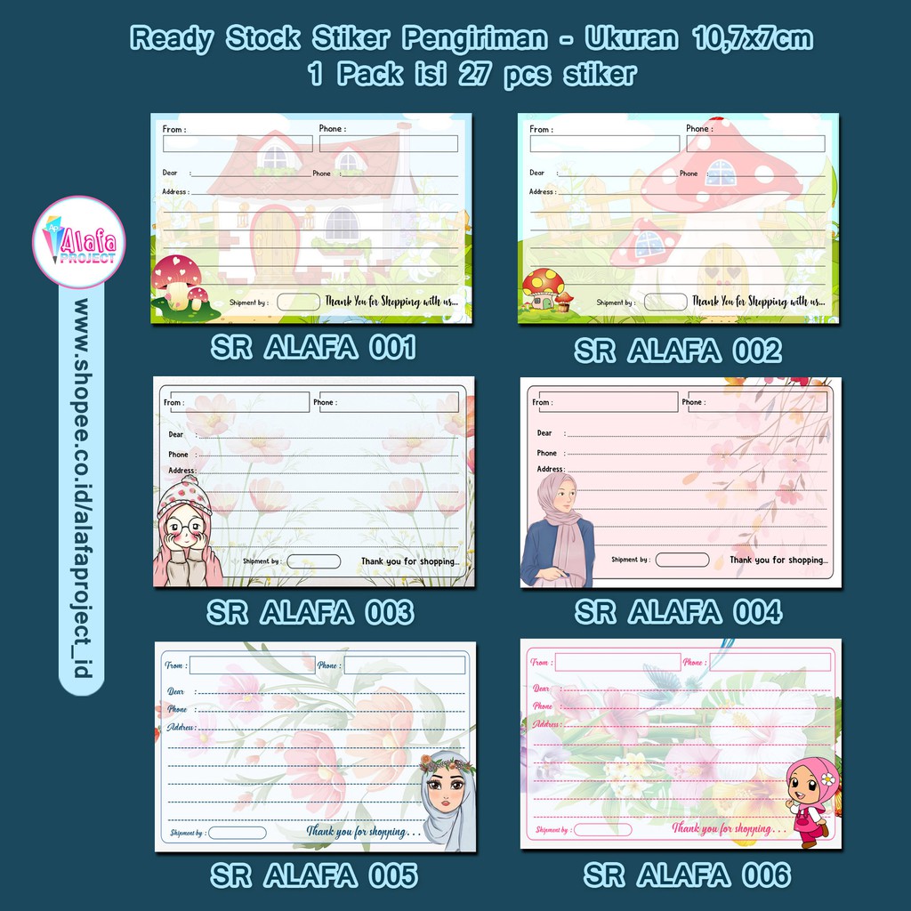 

27 pcs Stiker Pengiriman / Label Alamat / Stiker Label Pengiriman / Shipping Stiker / Label Olshop