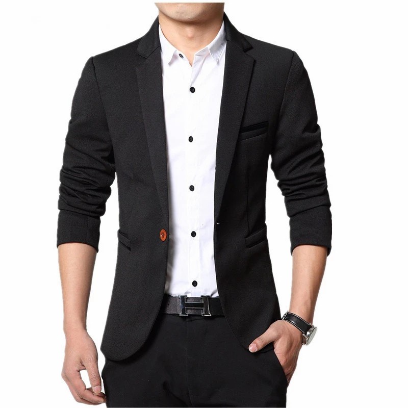 NIKAYU BLAZER SLIMFIT PRIA WARNA HITAM RELLYN BLACK BAHAN TWIST PREMIUM ORIGINAL EXCLUSIVE (S,M,L,XL) FREE ONGKIR + COD