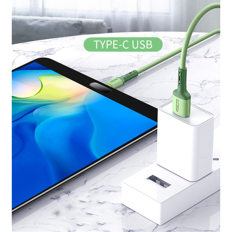 【Ready stock】Kabel Data 3A Type C Fast Charging Cable Android Tangle-free Charger Xiaomi Oppo Samsung Vivo praktis murah COD