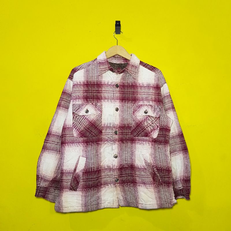 SEA HOP vintage veterano wool flannel shirt/jacket with quilted nylon inner (JAKET/KEMEJA FLANEL