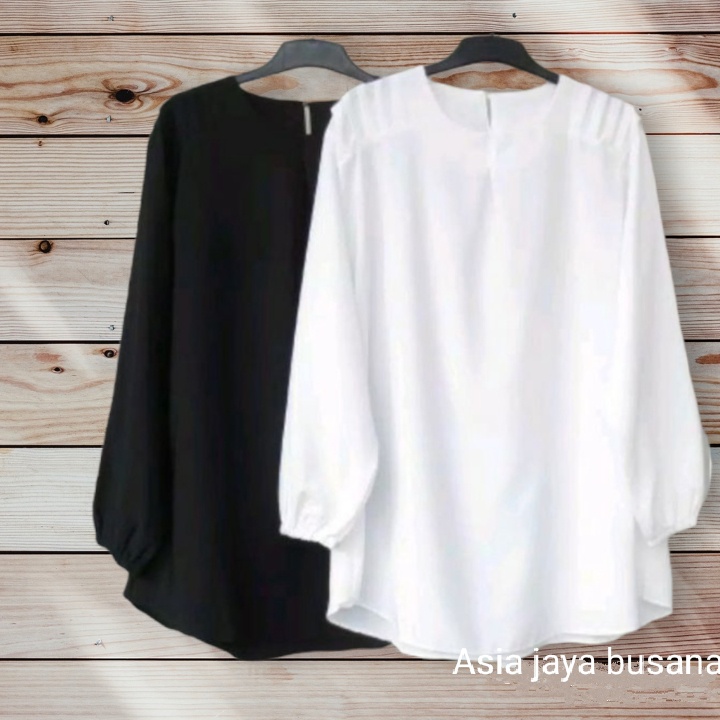 Atasan Gamis Blouse  XXL LD 120 Cm Baju Wanita Rempel Bahu XXL Baju Atasn Wanita Gemuk Baju Rip Bahu