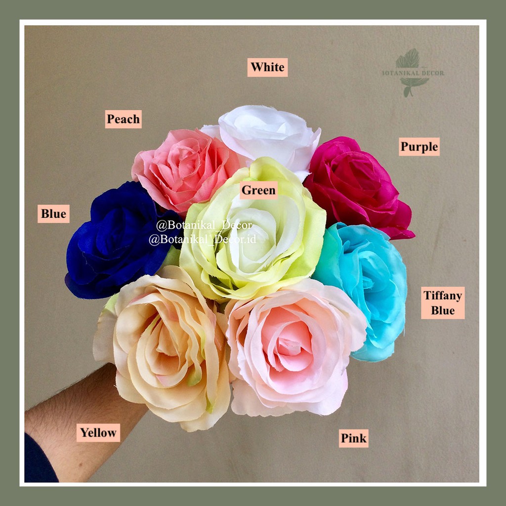 Artificial Flower Rose Mawar 1 satu tangkai putih white Artificial Flower Rose Mawar 1 satu tangkai putih white