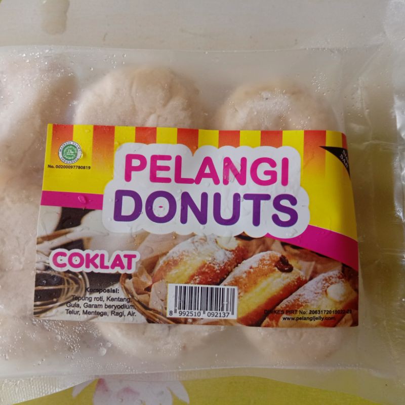 

donat pelangi coklat