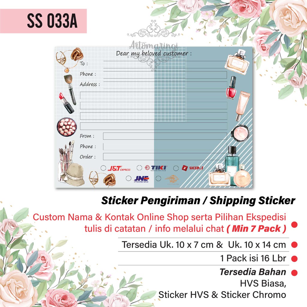 

Shipping Sticker 1 pack isi 16pcs Stiker Pengiriman Stiker Alamat