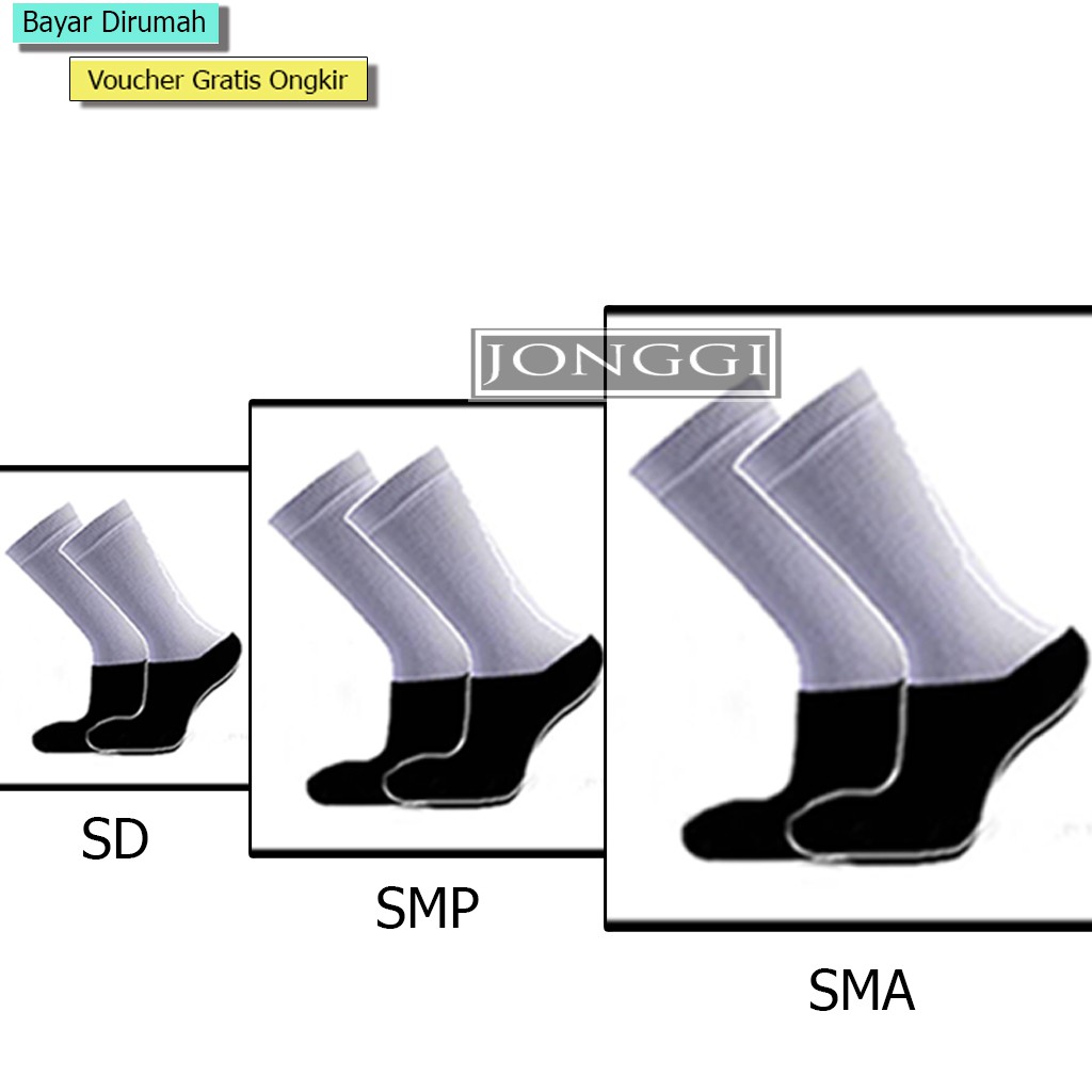 Kaos Kaki Sekolah Sarung kaki Kaos Kaki Sekolah Hitam Putih