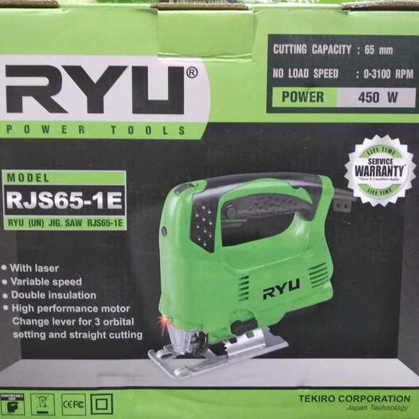 RYU Jig saw RJS65-1E / mesin jigsaw with laser/ gergaji kayu