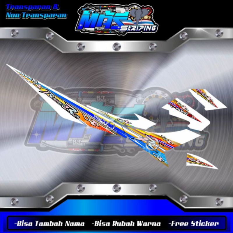STRIPING STIKER SATRIA FU FACELIFT TRANSPARAN HOLOGRAM RAIDER 150