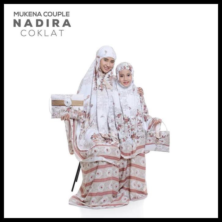 MUKENA COUPLE BALI NADIRA TAS PESTA COKLAT (IBU+ANAK)