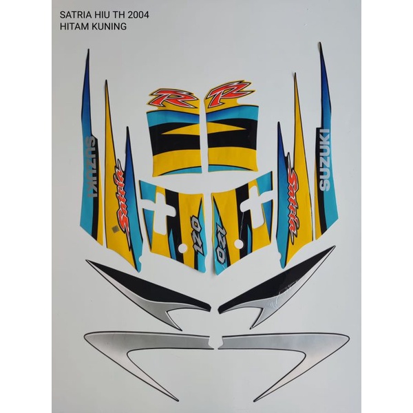 STRIPING SATRIA HIU 2004 HITAM KUNING