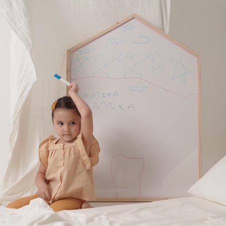 

Papan tulis anak | mainan edukasi | schoolhouse magnetic board - WHITE [Large]