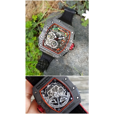 Jam Tangan RM Pria RM50-03 Bahan Serat Karbon Automatic Original Bm