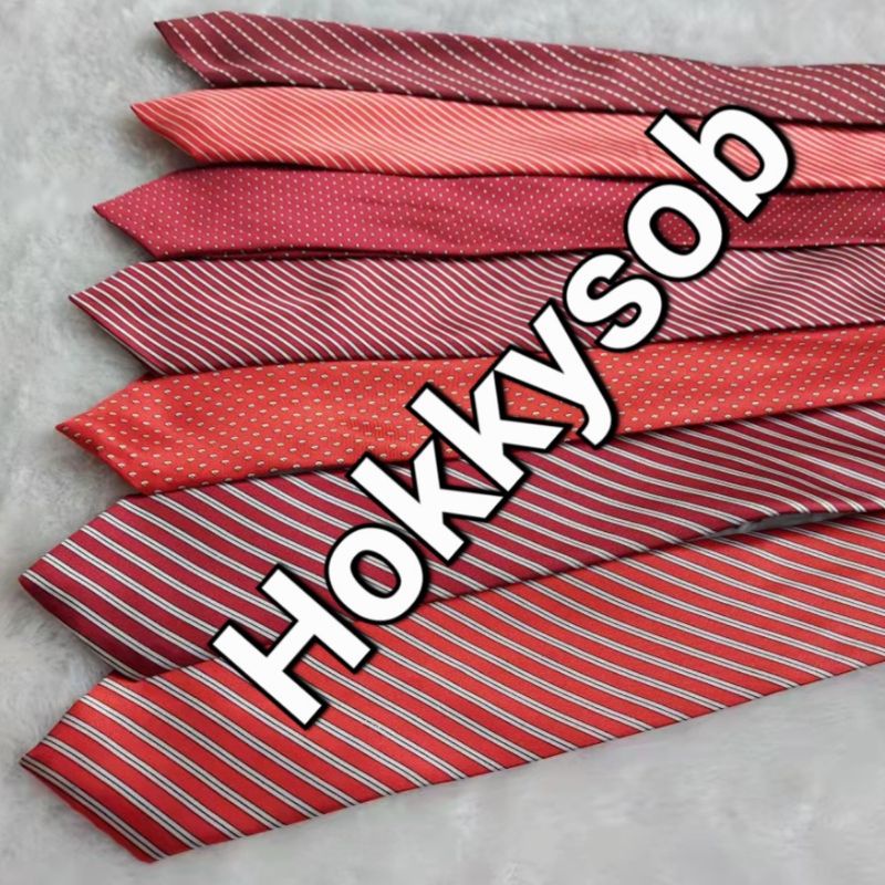 Dasi merah panjang motif garis nuansa merah cerah maron motif merah putih 3inch 8cm import wedding wisuda seragam kantor